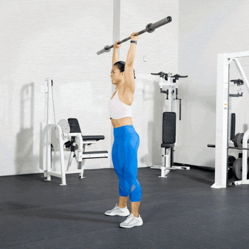 TOP 11 cách Squat hiệu quả giúp giảm mỡ bụng, eo thon dáng gọn 22 Overhead-squats